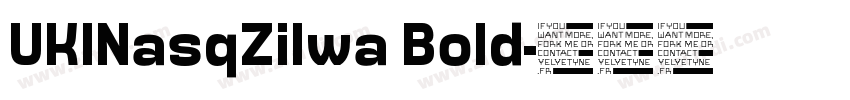 UKINasqZilwa Bold字体转换